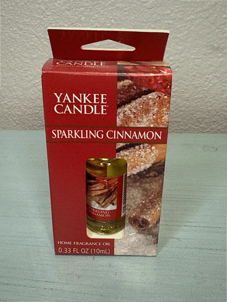New Yankee Candle SPARKLING CINNAMON Fragrance Oil 0.33 fl oz Christmas Scent