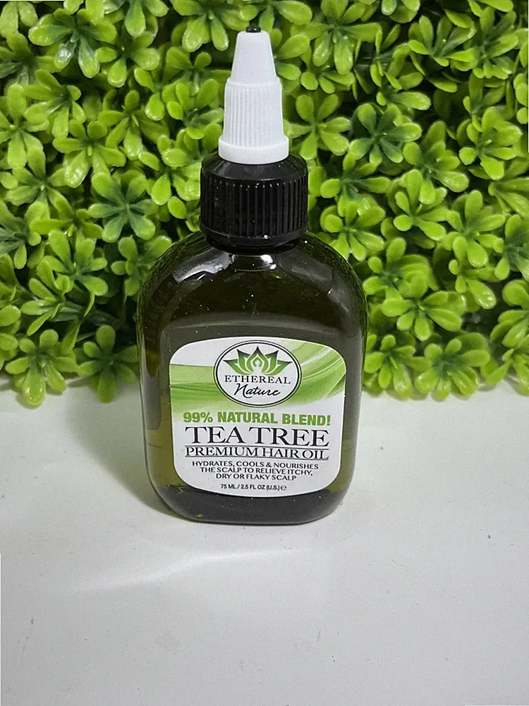 Soothing 99% Natural Hair Oil - Tea Tree Scent, 2.5 Fl Oz for Daily Use