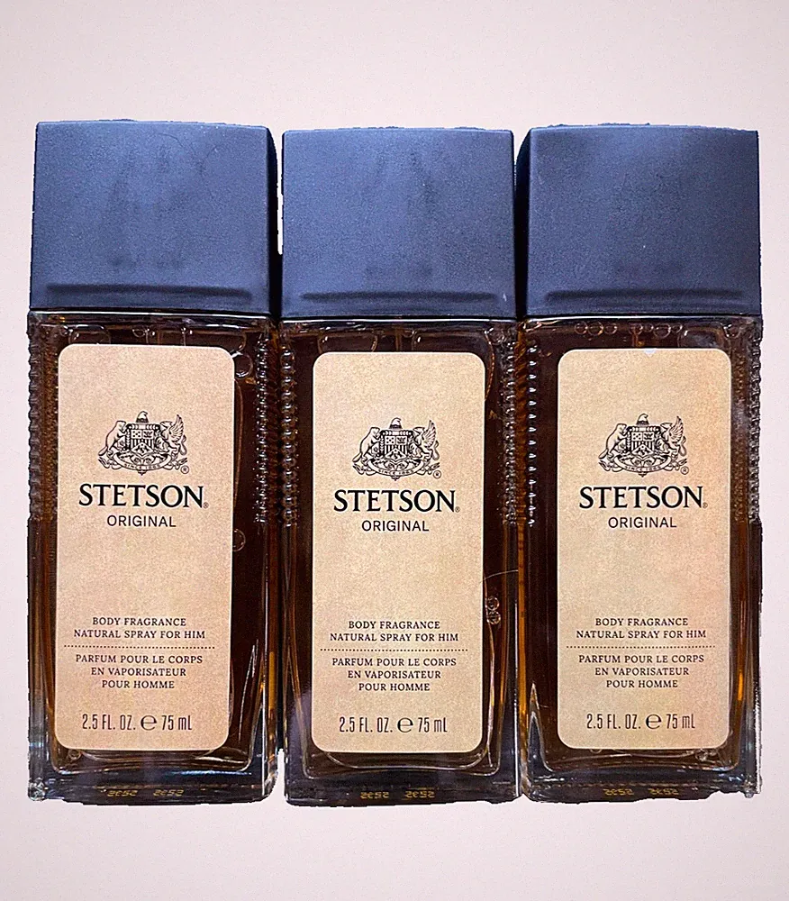 Stetson Original Body Fragrance 2.5 FL OZ 75mL Mens Cologne Lot Of 3