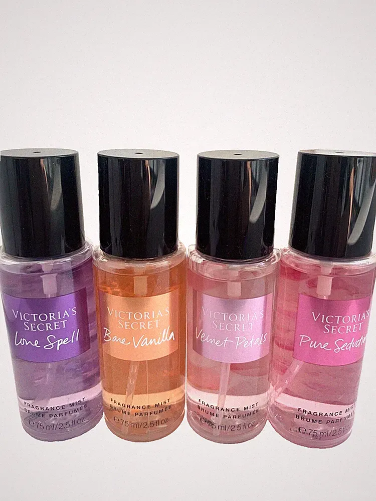 Victoria's Secret Body Fragrance Mini Mist TSA Travel 4PC Set Discovery Mist Set