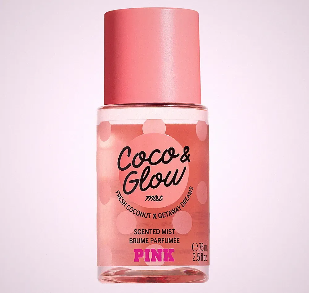 VICTORIA'S SECRET PINK COCO & GLOW FRAGRANCE BODY MIST PERFUME SPRAY 2.5 FL OZ