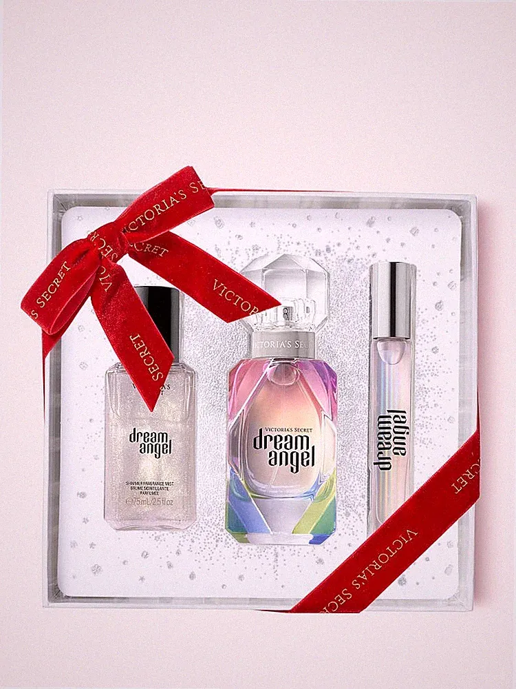VICTORIA SECRET eau de parfum DREAM ANGEL rollerball spray 3pc scent GIFT SET